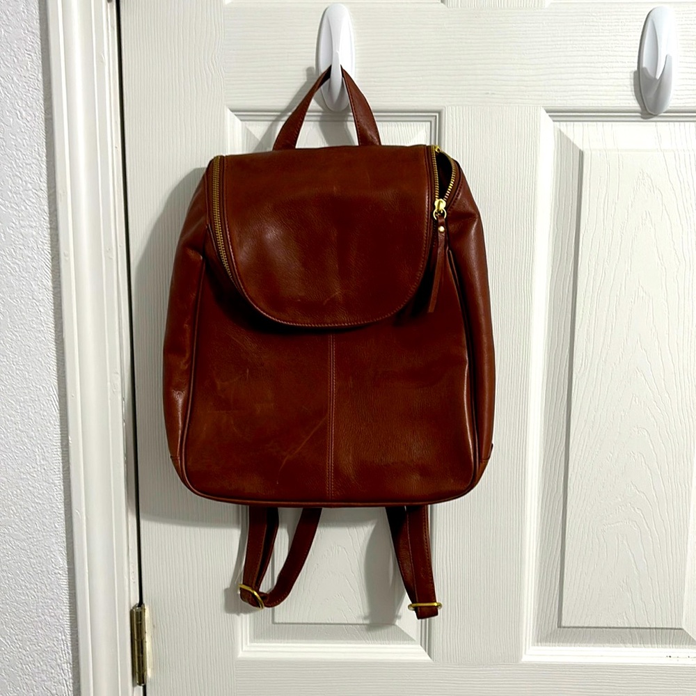 Overland leather backpack with TONS of storage!